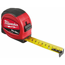 Рулетка Milwaukee Slimline S8-26/25, 8мх25мм, с фиксатором сматывания, АБС-пластик