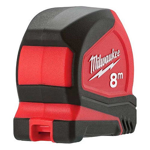 Рулетка Milwaukee Pro Compact, 8мх25мм, с фиксатором сматывания, АБС-пластик