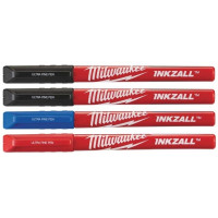 Маркер Milwaukee InkZAll синій/червоний/чорний 2шт, набір 4шт