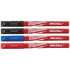 Маркер Milwaukee InkZAll синий/красный/черный 2шт, набор 4шт