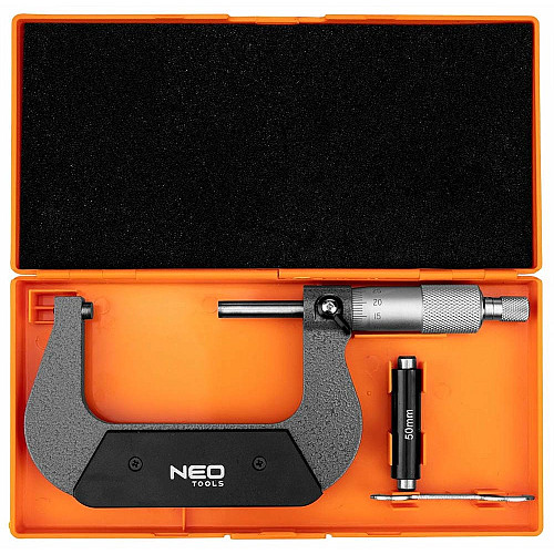 Микрометр Neo Tools с верньером 50-75мм, ±0.01мм/м