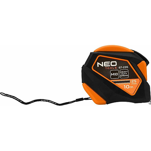 Рулетка Neo Tools, 10мx25мм, з фіксатором змотування, магніт