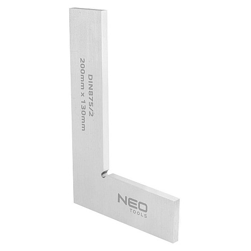 Кутник Neo Tools прецизійний, 20x13см, 90°, DIN875/2, вуглецева сталь