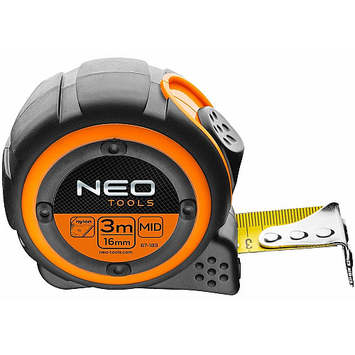 Рулетка Neo Tools, 3мx16мм, магніт