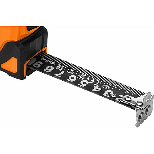 Рулетка Neo Tools Super Black, 5мx19мм, с фиксатором сматывания, магнит