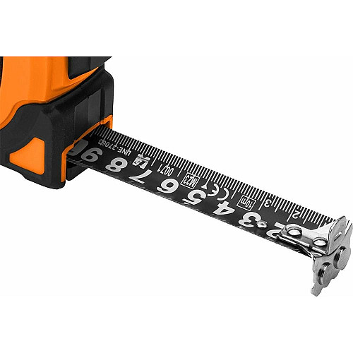 Рулетка Neo Tools Super Black, 3мx16мм, с фиксатором сматывания, магнит