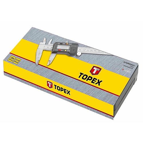 Штангенциркуль TOPEX цифровий, 200мм, сталь