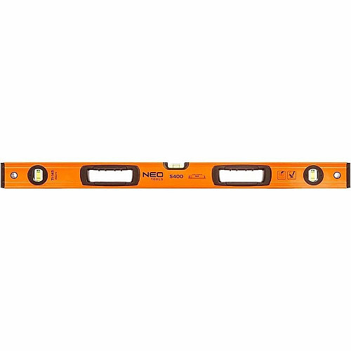 Уровень Neo Tools S 400 алюминиевый, 80см, 3 капсулы, 2 отверстия для рук