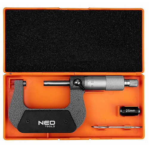 Микрометр Neo Tools с верньером 25-50мм, ±0.01мм/м