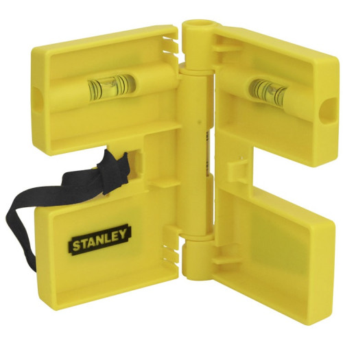 Рівень Stanley, 14см, 3 капсули, складаний, для встановлення стійок, пластик, магніт