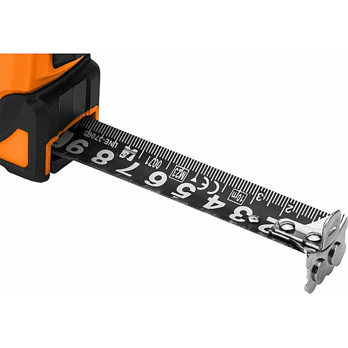 Рулетка Neo Tools Super Black, 7.5мx25мм, с фиксатором сматывания, магнит