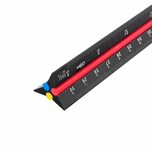 Лінійка Neo Tools трикутна, алюміній, 300мм