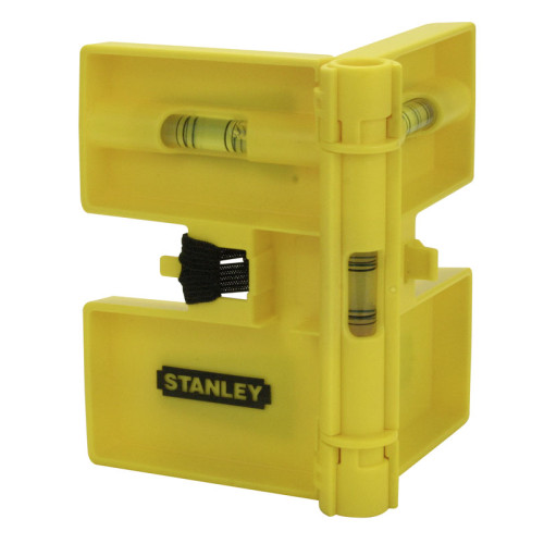 Рівень Stanley, 14см, 3 капсули, складаний, для встановлення стійок, пластик, магніт