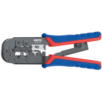 Обжимний інструмент KNIPEX, багатофункціональний, RJ 11/12, RJ 45, 190мм, 0.340кг