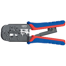 Обжимний інструмент KNIPEX, багатофункціональний, RJ 11/12, RJ 45, 190мм, 0.340кг