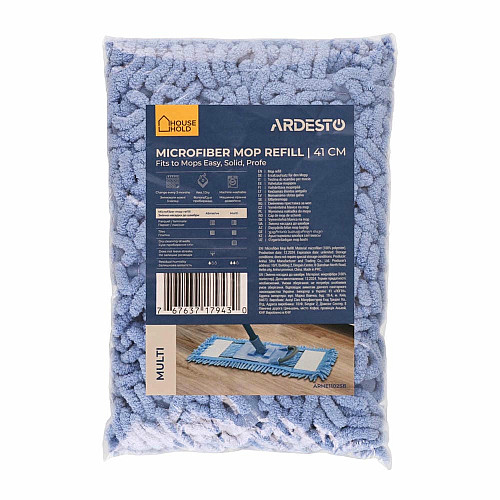 Змінна насадка до швабри ARDESTO Multi 41см, мікрофібра, синій