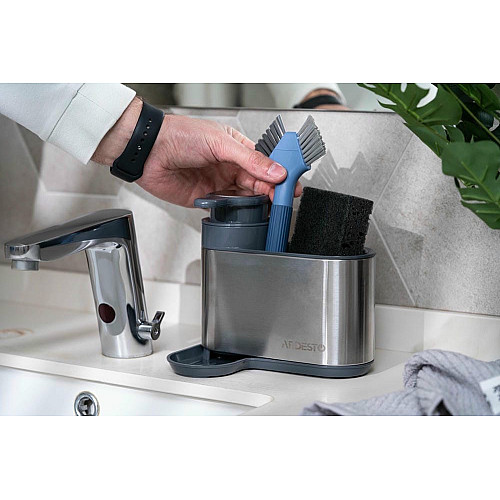 Щітка для миття 2 в 1 ARDESTO Profe 21х8.5х2.2см, пластик, блакитний