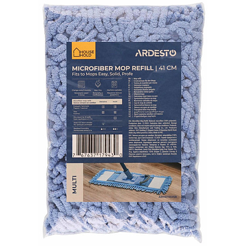 Змінна насадка до швабри ARDESTO Multi 41см, мікрофібра, синій
