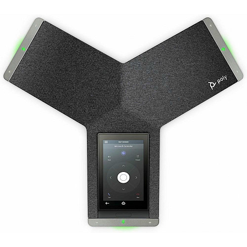 SIP-конференц телефон Poly Trio C60, 3 x Omni Mic, радіус дії 6,1 м, RJ45, USB-A, Micro USB, Bluetooth 4.2, WiFi, PoE, сертифікат Microsoft Teams, сірий