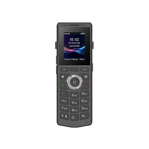 Трубка IP-DECT Fanvil W610D, цветной дисплей 2.0” 240x320 LCD, 4 SIP линии, работа с DECT-базой W710D, подключение гарнитуры через BT5.0 или разъем 3,5 мм