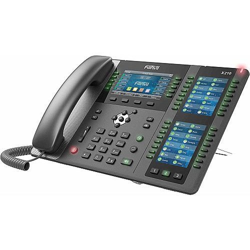 Телефон IP Fanvil X210 2xGE LAN, 1xUSB-A, BT4.2, 20 SIP line, SW Linux, 106 DSS клавиш, PoE, 4.3