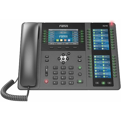 Телефон IP Fanvil X210 2xGE LAN, 1xUSB-A, BT4.2, 20 SIP line, SW Linux, 106 DSS клавиш, PoE, 4.3