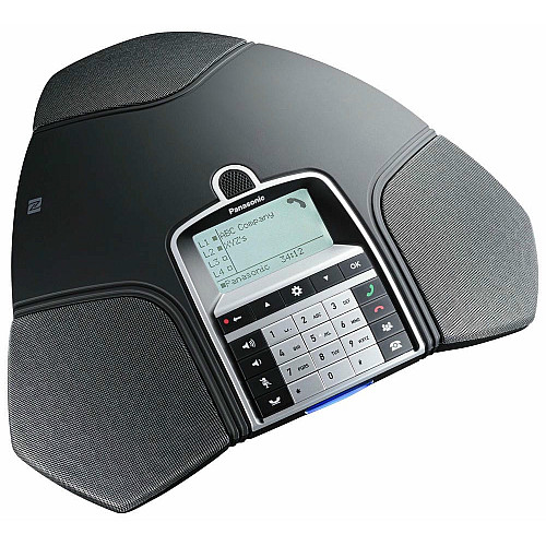 Конференц телефон IP Panasonic KX-HDV800RU 1xFE LAN, 1xUSB Mini-B, 3xRJ11, BT, NFC, SIP, PoE, монохромний дисплей