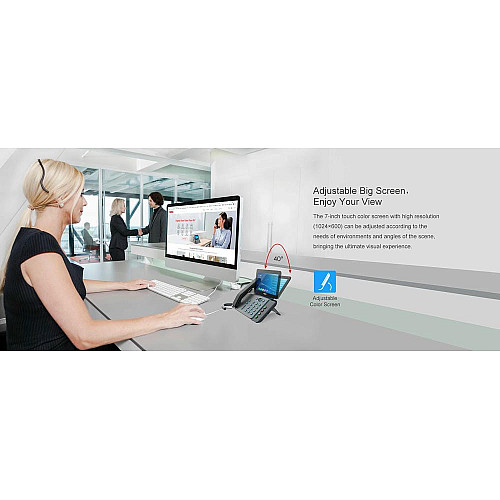 Телефон IP Fanvil V67 2xGE LAN, 1xUSB-A, BT4.2, Wi-Fi, 20 SIP линий, SW Linux, PoE, 7