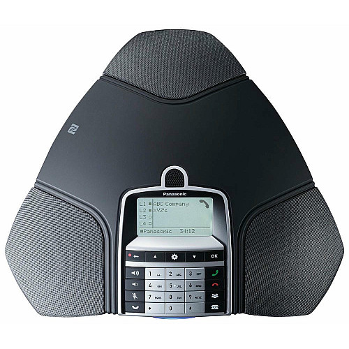 Конференц телефон IP Panasonic KX-HDV800RU 1xFE LAN, 1xUSB Mini-B, 3xRJ11, BT, NFC, SIP, PoE, монохромний дисплей