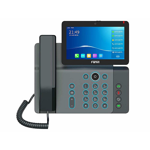 Телефон IP Fanvil V67 2xGE LAN, 1xUSB-A, BT4.2, Wi-Fi, 20 SIP линий, SW Linux, PoE, 7