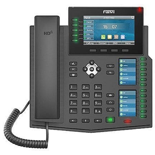 Телефон IP Fanvil X6U 2xGE LAN, 1xUSB-A, BT4.2, SIP, VPN, PoE, 4.3