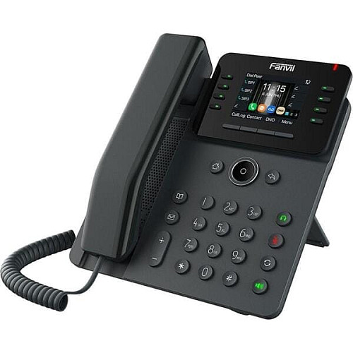 Телефон IP Fanvil V62G-Black 2xGE LAN, 12 SIP линий, 21 DSS клавиш, VPN, SW Linux, PoE, 2.8