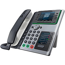 SIP-телефон Poly Edge E450, Bluetooth 5, WiFi AC, 2x USB, PoE, 8 ліній (32 з пейджингом), сірий