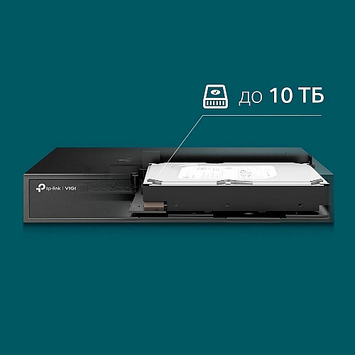 IP-видеорегистратор TP-LINK VIGI NVR1008H 8 каналов, 2xUSB, H265+, 1xHDD, до 10 ТБ
