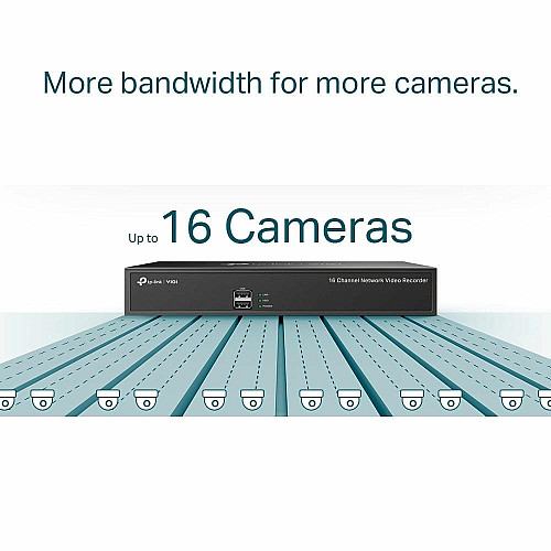 IP-видеорегистратор TP-LINK VIGI NVR1016H 16 каналов, 2xUSB, H265+, 1xHDD, до 10 ТБ