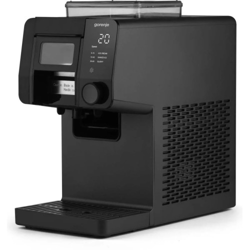 Морозивниця Gorenje  3 в 1, 210Вт, чаша-1л, 35 кг - 24 год., слаші, лід, морозиво, електронне управління, чорний