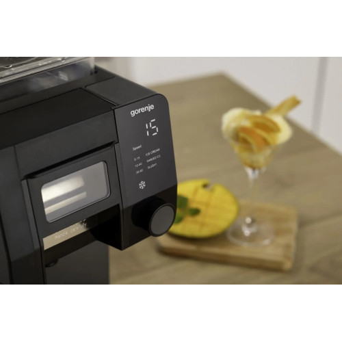 Морозивниця Gorenje  3 в 1, 210Вт, чаша-1л, 35 кг - 24 год., слаші, лід, морозиво, електронне управління, чорний