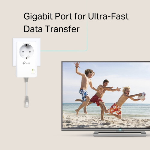 Комплект Адаптерiв Powerline TP-LINK TL-PA7017PKIT AV1000, 1xGE, (TL-PA7017 2шт), Розетка
