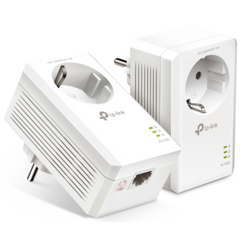 Комплект Адаптерiв Powerline TP-LINK TL-PA7017PKIT AV1000, 1xGE, (TL-PA7017 2шт), Розетка