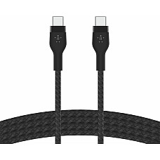 Кабель USB-C > USB-C заряджання/синхронізації Belkin 1м, 60Вт, Type-C, плетений, силіконовий, з ремінцем на магніті, чорний