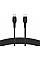 Кабель USB-C > USB-C зарядка/синхронизация Belkin 1м, 60Вт, Type-C, плетеный, силиконовый, с ремешком на магните, черный