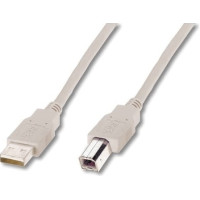Кабель DIGITUS USB-A > USB-B синхронізації, 3м, бежевий