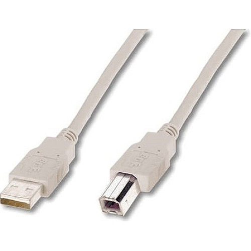 Кабель DIGITUS USB-A > USB-B синхронізації, 3м, бежевий
