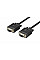 Кабель DIGITUS VGA, M/M, 2х феррит, 3м, черный