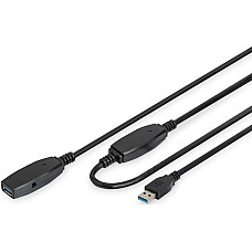 Подовжувач DIGITUS USB 3.0 Active Cable, A/M-A/F, 10м, чорний