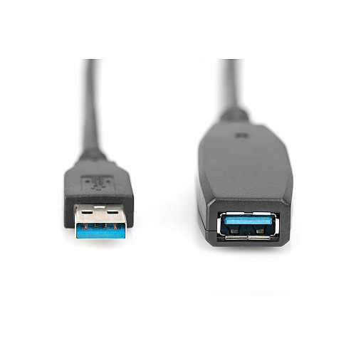 Подовжувач DIGITUS USB 3.0 Active Cable, A/M-A/F, 15м, чорний