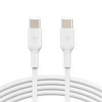 Кабель USB-C > USB-C заряджання/синхронізації Belkin 1м, 60Вт, Type-C, PVC, білий