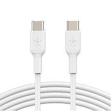 Кабель USB-C > USB-C заряджання/синхронізації Belkin 1м, 60Вт, Type-C, PVC, білий
