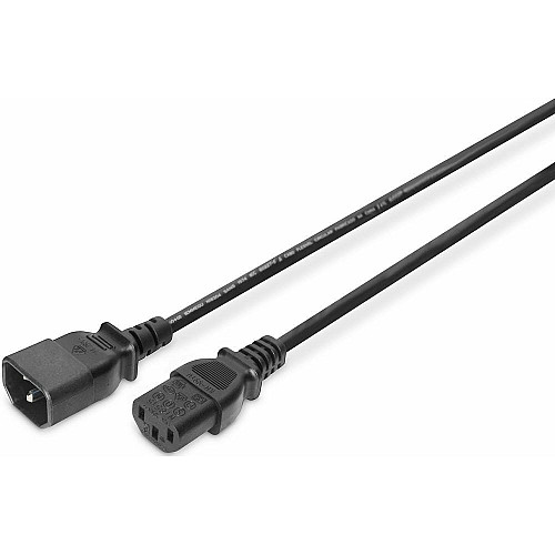 Сетевой кабель DIGITUS C14/M - C13/F, 5м, черный