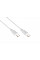 Кабель USB-C > USB-C заряджання/синхронізації 2E 1м, 60Вт Type-C, Glow, білий